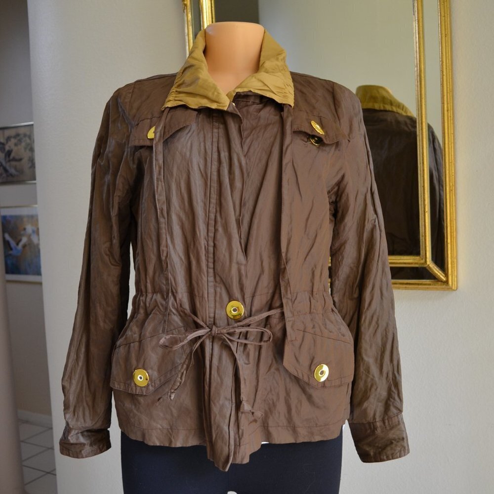 Vintage Fall Boston Proper Women’s Shine Brown and Mustard Jacket, Size Small